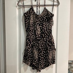 Black & cream romper